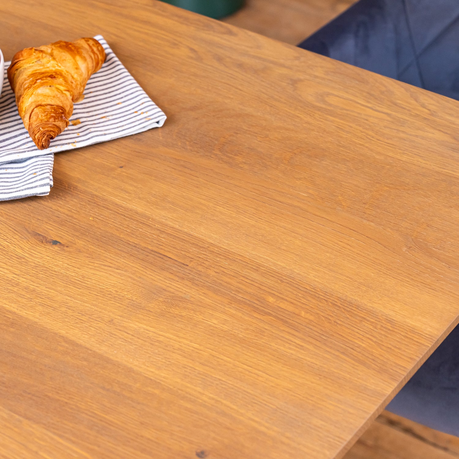 Premium Solid Oak Small Dining Tabletop - Antique Bronze