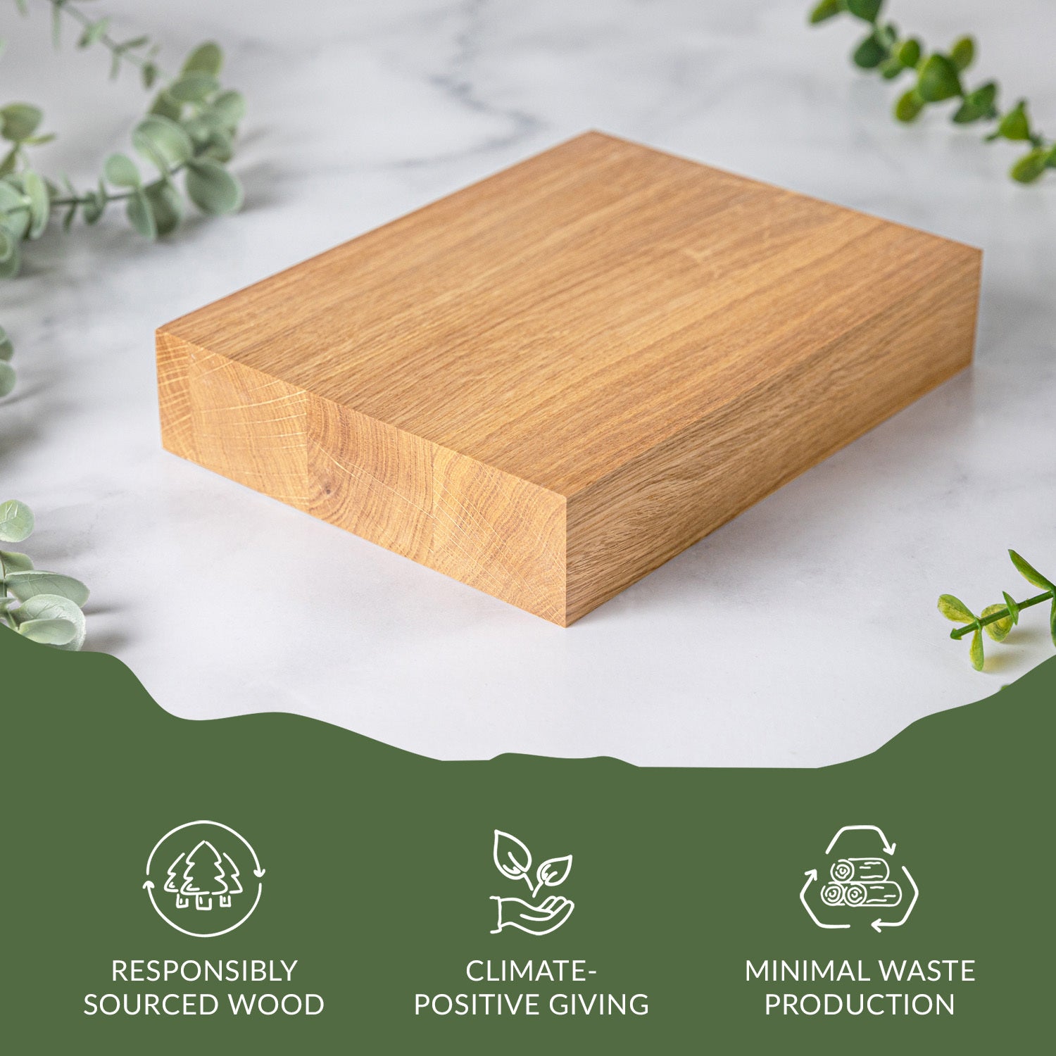 Prime Oak Wood Sample 200mm X 150mm X 40mm