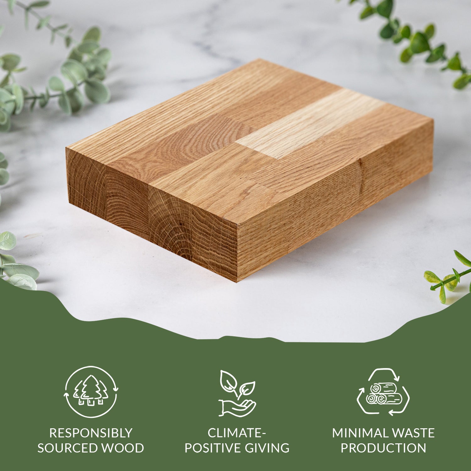 Rustic Oak Wood Sample 200mm X 150mm X 40mm