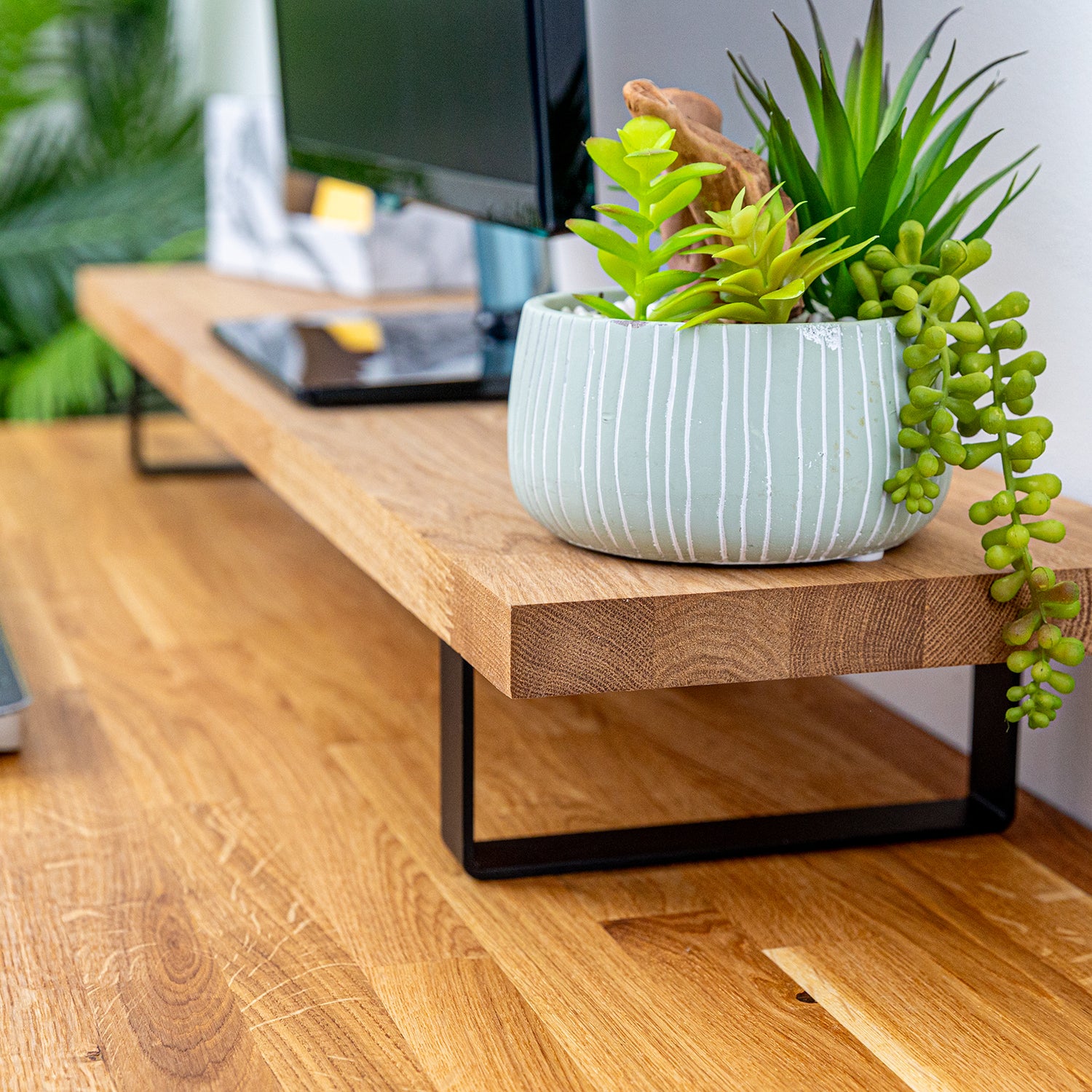 Solid Oak Desk Shelf / Riser
