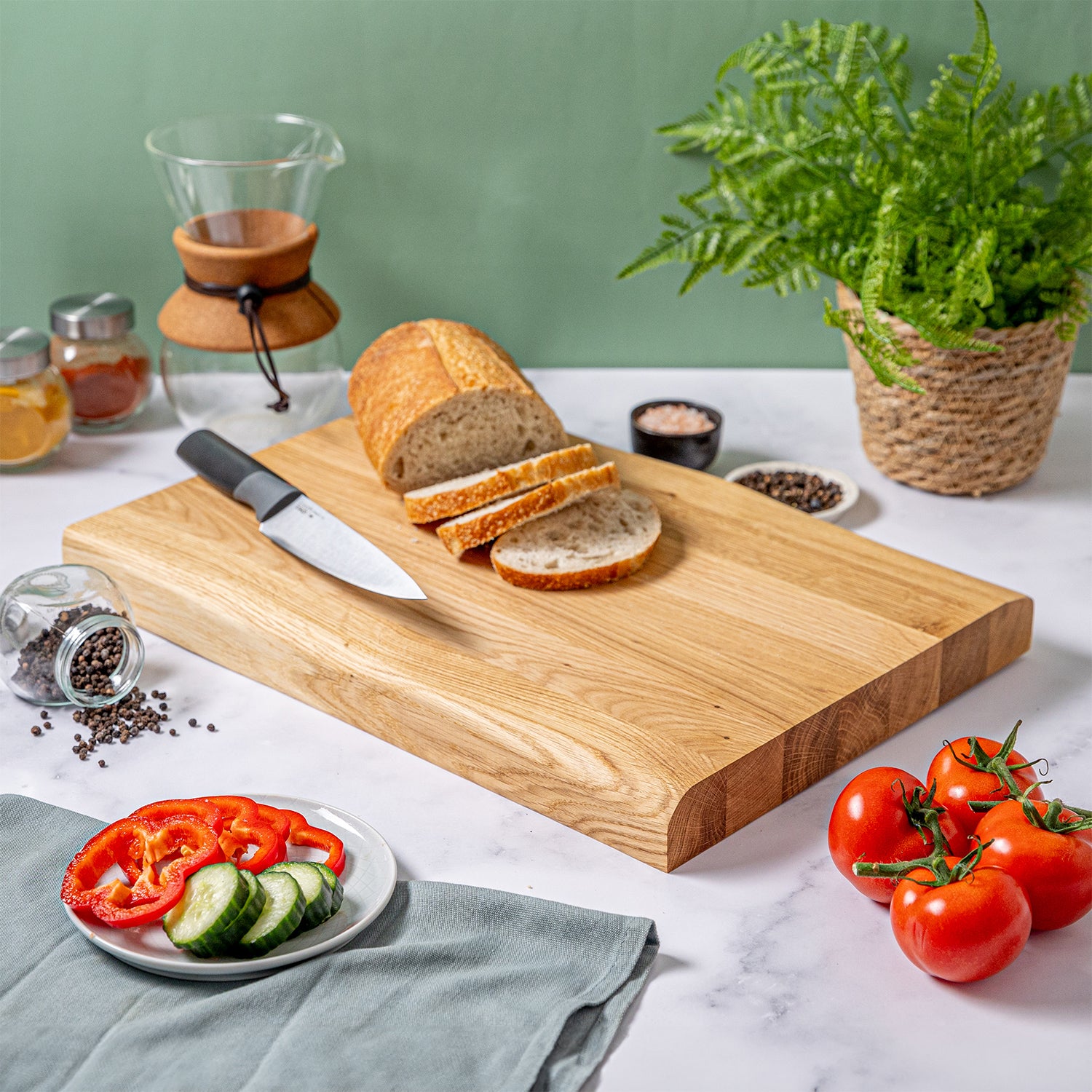Solid Oak Distressed Edge Chopping Board