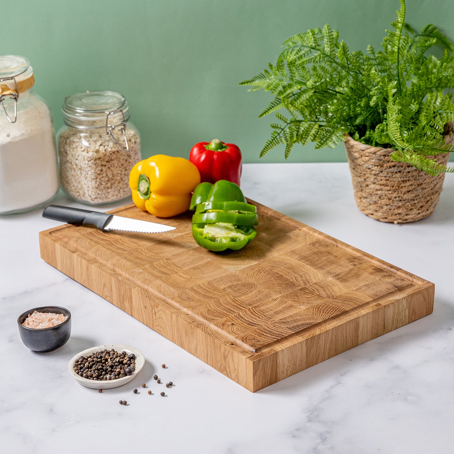 Solid Oak End Grain Chopping Board