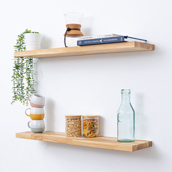 Solid Oak Floating Shelf 30mm thick
