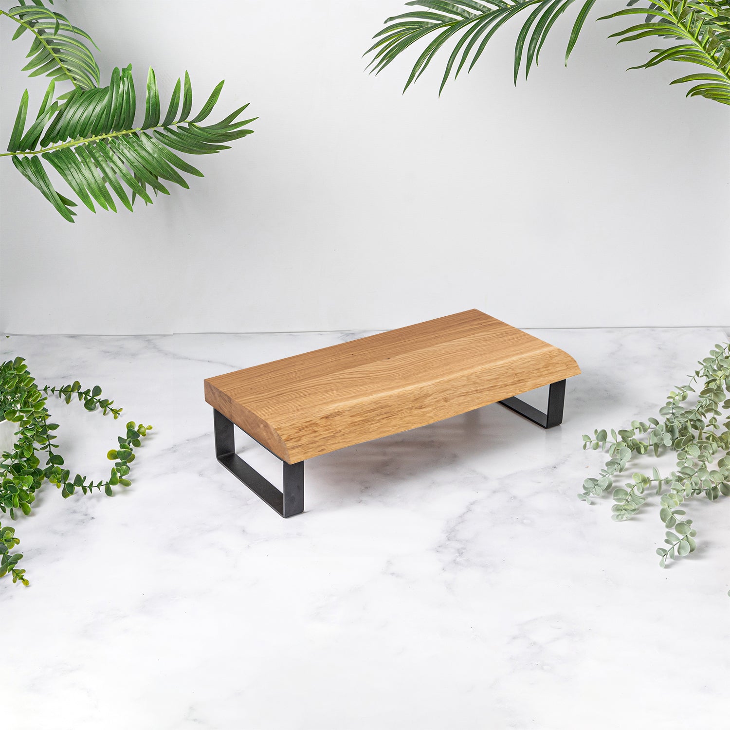 Solid Oak Live Edge Desk Shelf / Riser | Small