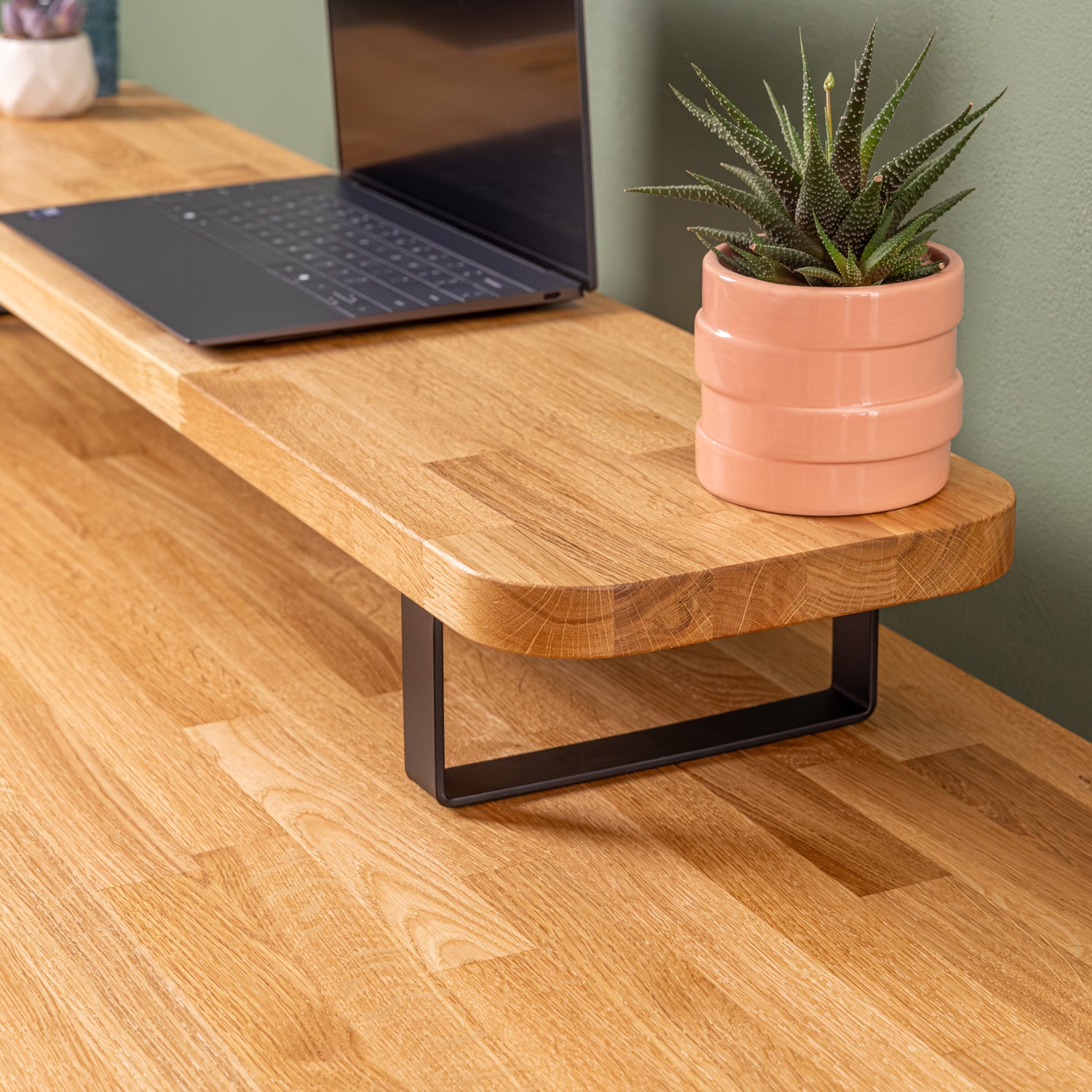 Solid Prime Oak Desk Shelf / Riser
