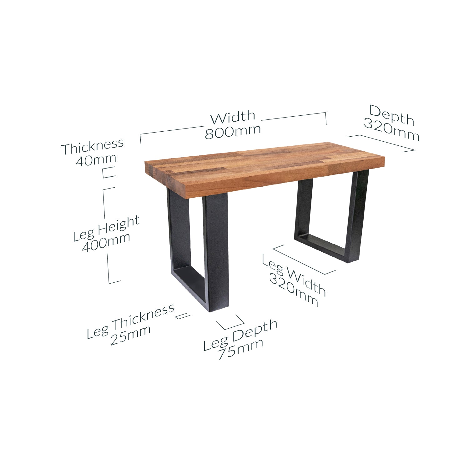 Solid Walnut Dining Bench