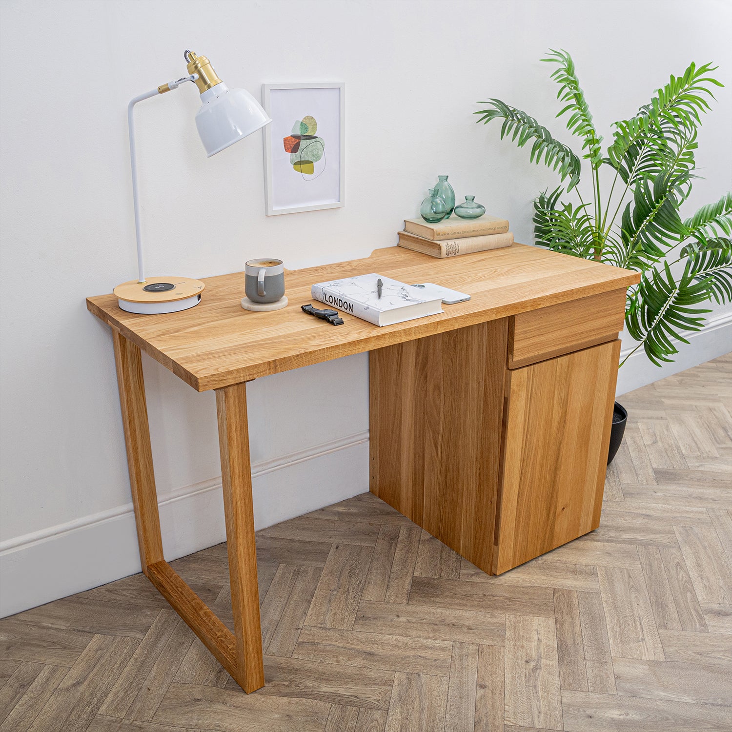 Wooden Desk With Drawers