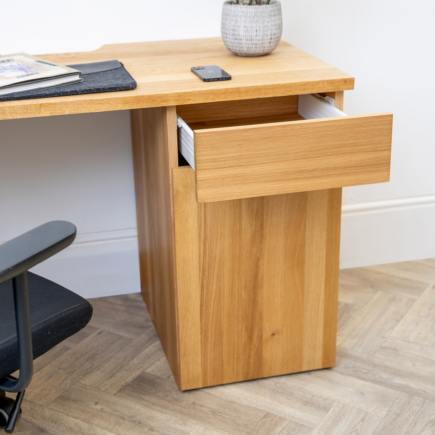 Wooden Desk with Drawers
