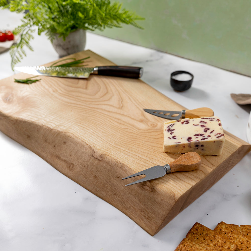 Solid Ash Live Edge Chopping Board