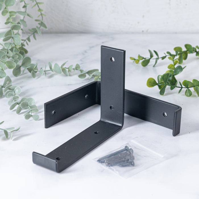 Black UpStyle Scaffolding Brackets for 150mm depth shelves (Pair)